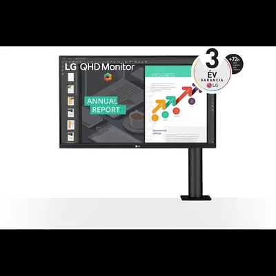 Monitor 27" 2560x1440 IPS HDMI DP USB-C USB LG 27QN880P : 27QN880P-B.AEU fotó