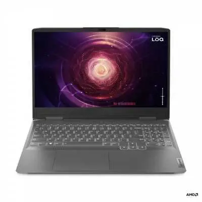 Lenovo LOQ laptop 15,6" FHD R7-7840HS 16GB 512GB RXT4050 DOS szürke Lenovo LOQ 15APH8 : 82XT007WHV fotó