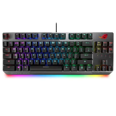 Gamer billentyűzet USB Asus ROG Strix Scope NX TKL RGB fekete HU : 90MP00N6-BKHA00 fotó