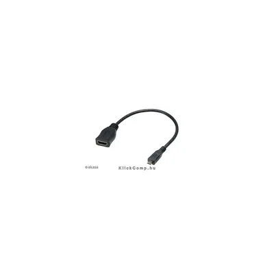 HDMI - microHDMI - 25cm - Akasa AK-CBHD09-25BK : AK-CBHD09-25BK fotó