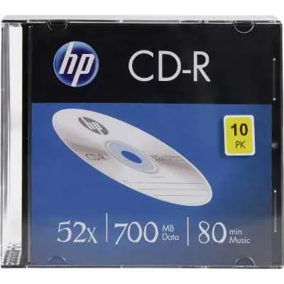 CD DISK HP CD-R, 700MB, 52x, vékony tok,1db : CDH7052V10 fotó