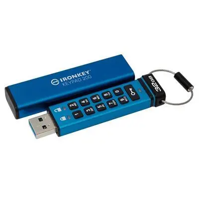 32GB Pendrive kék Kingston Ironkey Keypad 200 : IKKP200_32GB fotó