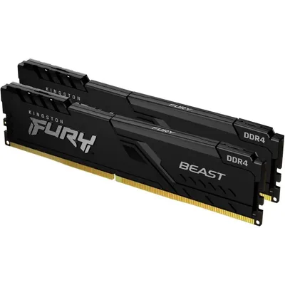 32GB memória DDR4 2666MHz Kit 1Gx8 Kingston FURY Beast Black : KF426C16BB1K2_32 fotó