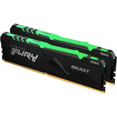 16GB DDR4 memória 3200MHz 2x8GB Kingston FURY Beast RGB : KF432C16BBAK2_16 fotó