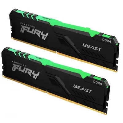 16GB DDR4 memória 3600MHz 2x8GB Kingston FURY Beast : KF436C17BBAK2_16 fotó