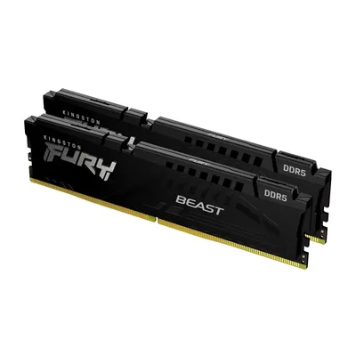 16GB DDR5 memória 5200MHz 2x8GB Kingston FURY Beast Black : KF552C36BBEK2-16 fotó