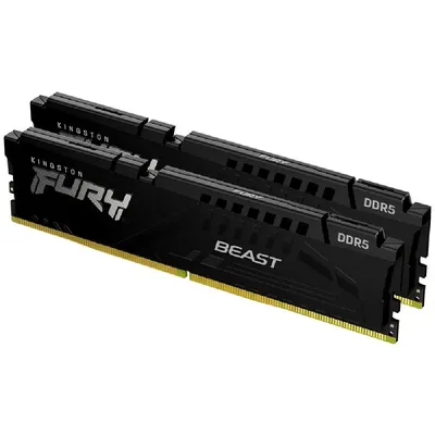 32GB DDR5 memória 5200MHz 2x16GB Kingston FURY Beast Black : KF552C36BBEK2-32 fotó