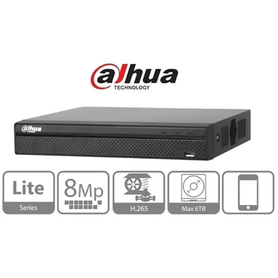 NVR Rögzítő 4 csatorna, H265, 80Mbps rögzítési sávszélesség, HDMI+VGA, 2xUSB, 1x Sata Dahua : NVR2104HS-4KS2 fotó