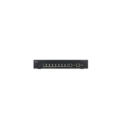 Cisco SG300-10 8 LAN 10/100/1000Mbps, 2 miniGBIC menedzselhető rack switch : SRW2008-K9-G5 fotó