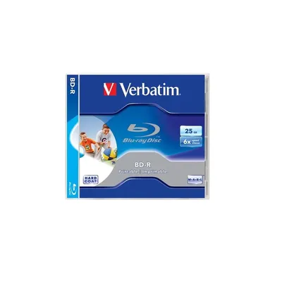 BD-R BluRay lemez, SL, nyomtatható, 25GB, 6x, normál tok, VERBATIM : VERBATIM-43713 fotó