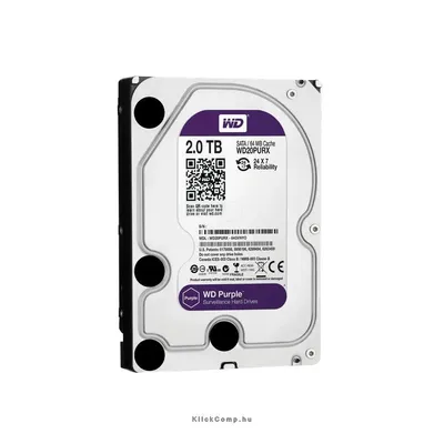 2TB 3,5" SATA-600 HDD Desktop Western Digital Purple : WD20PURX fotó