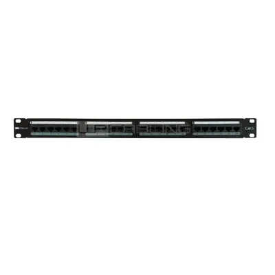 Patch panel 24 port RJ45 UTP CAT6 fekete WP : WPC-PAN-6U-24 fotó