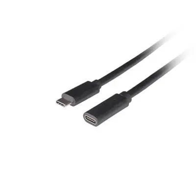 Lanberg USB-C M/F kábel 1,5 m : CA-USBE-20CC-0015-BK fotó