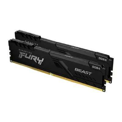 64GB DDR4 memória 2666MHz 2x32GB Kingston FURY Beast Black : KF426C16BBK2_64 fotó