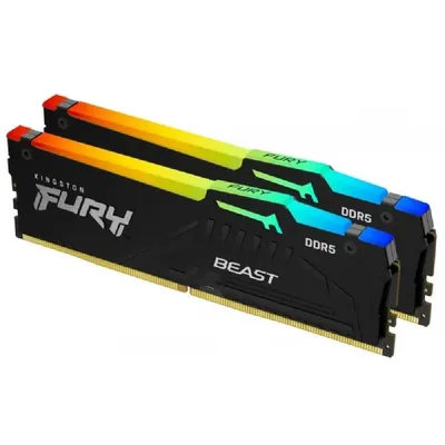 32GB DDR5 memória 4800MHz 2x16GB Kingston FURY Beast : KF548C38BBAK2-32 fotó