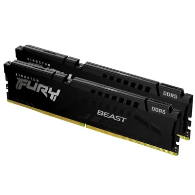 64GB DDR5 memória 5200MHz 2x32GB Kingston FURY Beast Black : KF552C36BBEK2-64 fotó