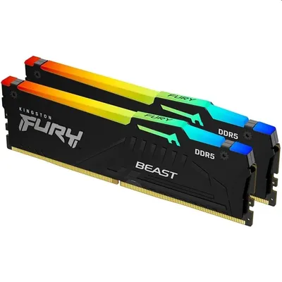 64GB DDR5 memória 5600MHz 2x32GB Kingston FURY Beast : KF556C40BBAK2-64 fotó