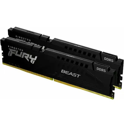 64GB DDR5 memória 5600MHz 2x32GB Kingston FURY Beast Black : KF556C40BBK2-64 fotó