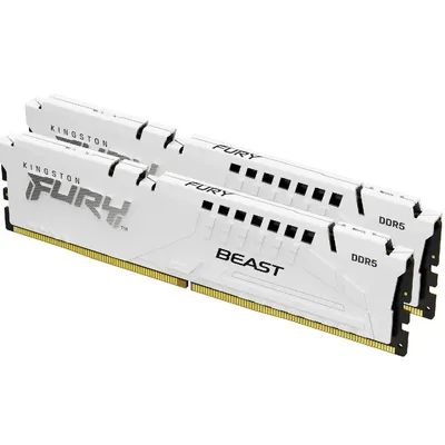 64GB DDR5 memória 5600MHz 2x32GB Kingston FURY Beast White : KF556C40BWK2-64 fotó