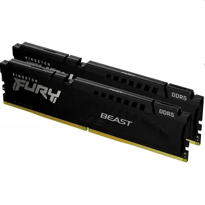 32GB DDR5 memória 6000MHz 2x16GB Kingston FURY Beast Black : KF560C36BBEK2-32 fotó