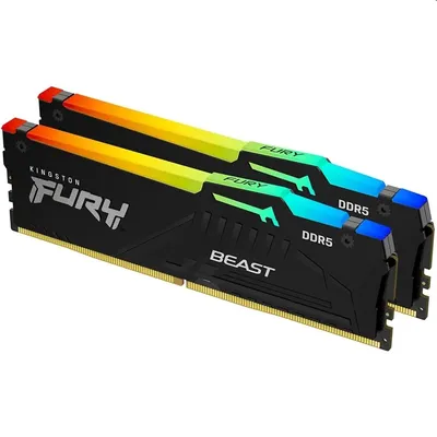 64GB DDR5 memória 6000MHz 2x32GB Kingston FURY Beast : KF560C40BBAK2-64 fotó