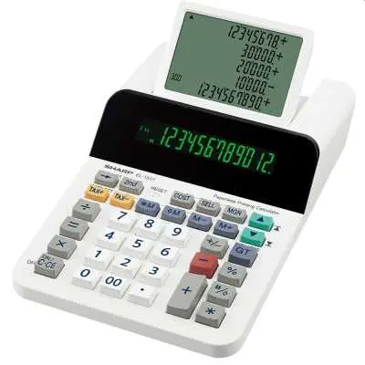 Számológép, segédkijelzős asztali, 12 számjegy, SHARP "EL-1501" : SH-EL1501 fotó